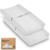 Keababies 2-pack Soothe Changing Pad Covers In White