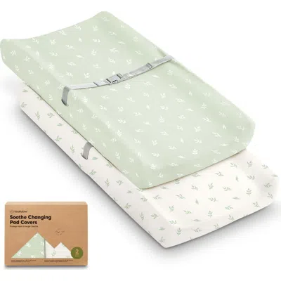 Keababies 2-pack Soothe Changing Pad Covers In Green
