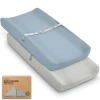 Keababies 2-pack Soothe Changing Pad Covers In Steel