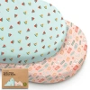 Keababies 2-pack Soothe Fitted Bassinet Sheets In Beach Day