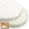 Keababies 2-pack Soothe Fitted Bassinet Sheets In Bumble Bear