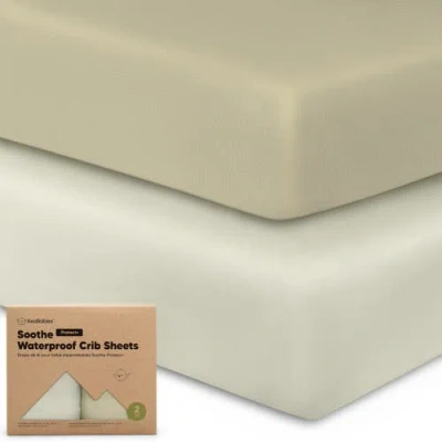 Keababies 2-pack Soothe [protect+] Waterproof Crib Sheets In Lichen
