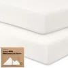 Keababies 2-pack Soothe [protect+] Waterproof Crib Sheets In White