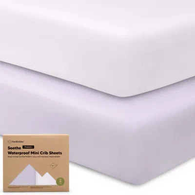 Keababies 2-pack Soothe [protect+] Waterproof Mini Crib Sheets In Lilac