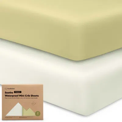 Keababies 2-pack Soothe [protect+] Waterproof Mini Crib Sheets In Oregano