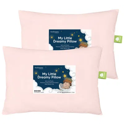 Keababies 2-pack Toddler Pillows In Mist Pink