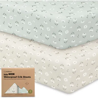Keababies 2-pack Isla [protect+] Waterproof Crib Sheets In Multi