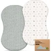 Keababies 2-pack Lyra Muslin Bassinet Sheets In White