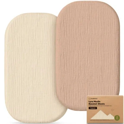 Keababies 2-pack Lyra Muslin Bassinet Sheets In Neutral