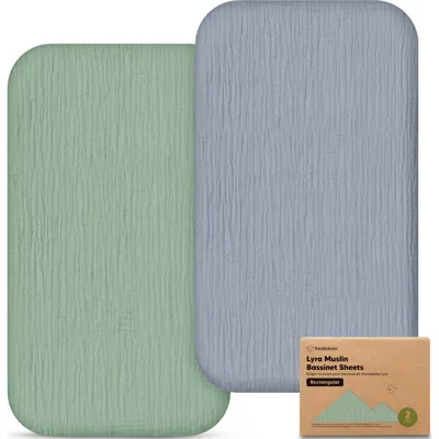 Keababies 2-pack Lyra Muslin Bassinet Sheets In Multi