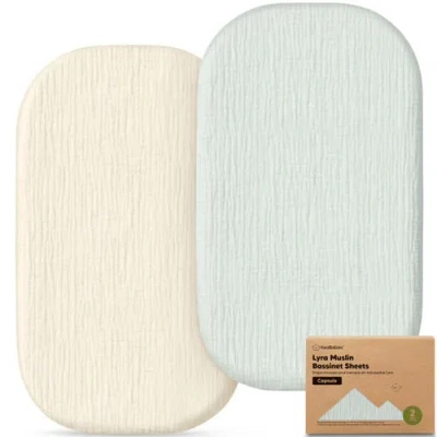 Keababies 2-pack Lyra Muslin Bassinet Sheets In Multi