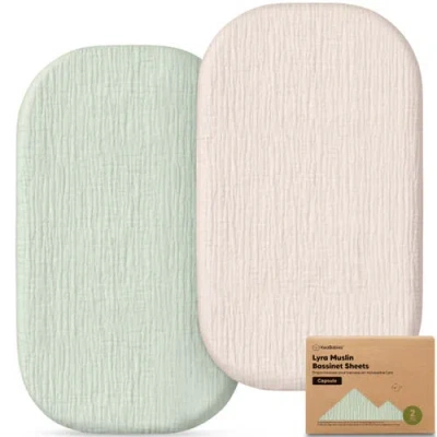 Keababies 2-pack Lyra Muslin Bassinet Sheets In Multi
