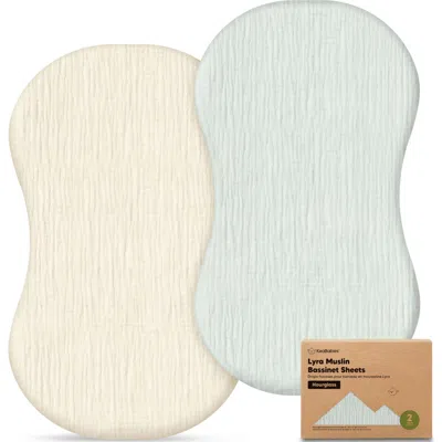 Keababies 2-pack Lyra Muslin Bassinet Sheets In Multi