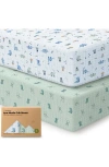Keababies 2-pack Lyra Muslin Crib Sheets In Multi