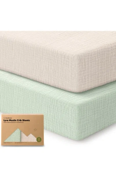 Keababies 2-pack Lyra Muslin Crib Sheets In Multi