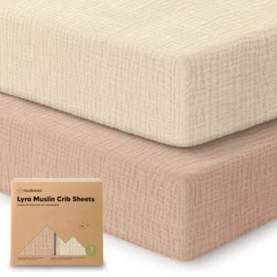 Keababies 2-pack Lyra Muslin Crib Sheets In Pink