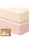 Keababies 2-pack Lyra Muslin Crib Sheets In Pink