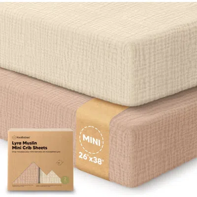 Keababies 2-pack Lyra Muslin Mini Crib Sheets In Brown