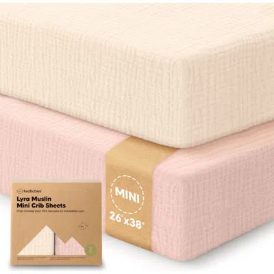 Keababies 2-pack Lyra Muslin Mini Crib Sheets In Pink