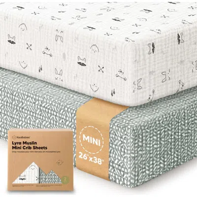 Keababies 2-pack Lyra Muslin Mini Crib Sheets In White