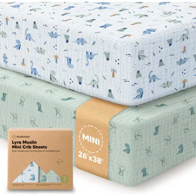 Keababies 2-pack Lyra Muslin Mini Crib Sheets In White