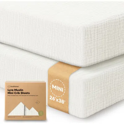 Keababies 2-pack Lyra Muslin Mini Crib Sheets In White