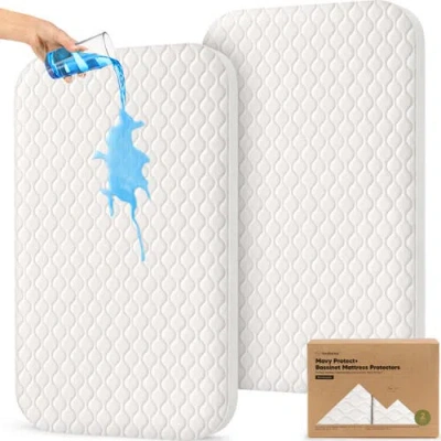 Keababies 2-pack Mavy Protect+ Waterproof Bassinet Mattress Protectors In Multi