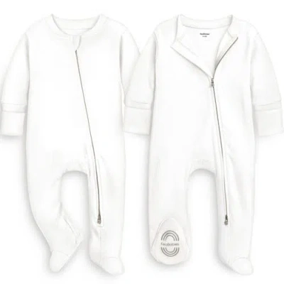 Keababies 2-pack Soothe Baby Sleep & Play Footies In White