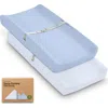 Keababies 2-pack Soothe Changing Pad Covers In Blue