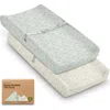 Keababies 2-pack Soothe Changing Pad Covers In Gray