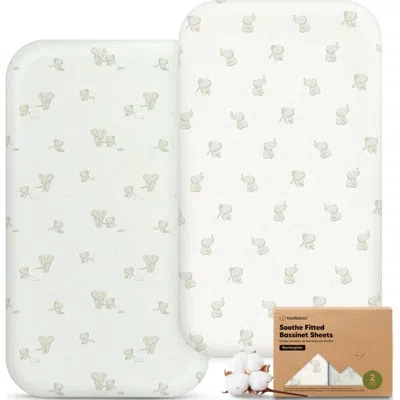 Keababies 2-pack Soothe Fitted Bassinet Sheets In Multi