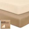 Keababies 2-pack Soothe [protect+] Waterproof Crib Sheets In Brown
