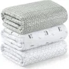 Keababies 3-pack Lyra Muslin Swaddle Blankets In White