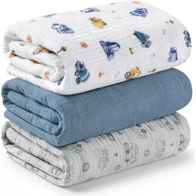 Keababies 3-pack Lyra Muslin Swaddle Blankets In Multi