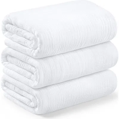 Keababies 3-pack Lyra Muslin Swaddle Blankets In White