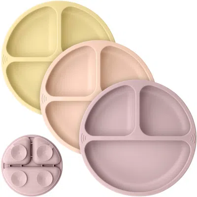 Keababies 3-pack Prep Silicone Suction Plates In Dusk
