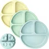 Keababies 3-pack Prep Silicone Suction Plates In Pastel Sky