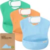 Keababies 3-pack Presto Waterproof Bibs In Basics
