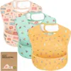 Keababies Kids'  3-pack Presto Waterproof Bibs In Multi