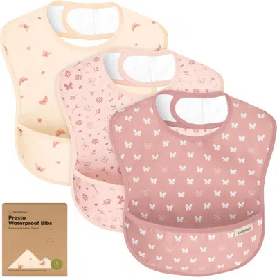 Keababies Kids'  3-pack Presto Waterproof Bibs In Butterflies