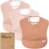 Keababies Kids'  3-pack Presto Waterproof Bibs In Fawn