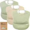 Keababies Kids'  3-pack Presto Waterproof Bibs In Jade