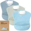 Keababies Kids'  3-pack Presto Waterproof Bibs In Ocean