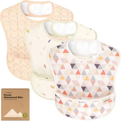 Keababies Kids'  3-pack Presto Waterproof Bibs In Prism