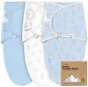 Keababies 3-pack Soothe Swaddle Wraps In Abc Land Cloud