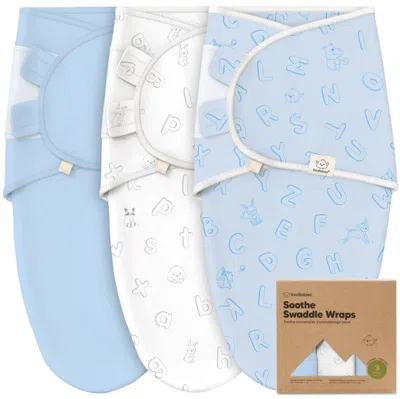 Keababies 3-pack Soothe Swaddle Wraps In Abc Land Cloud