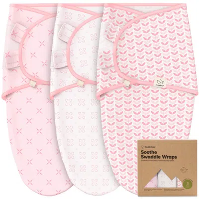 Keababies 3-pack Soothe Swaddle Wraps In Pink