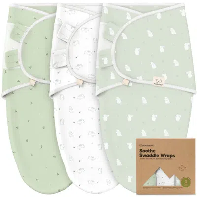 Keababies 3-pack Soothe Swaddle Wraps In Bunnies