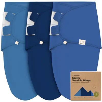 Keababies 3-pack Soothe Swaddle Wraps In Blue