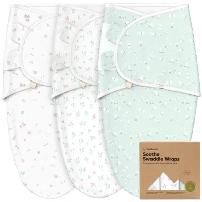 Keababies 3-pack Soothe Swaddle Wraps In White